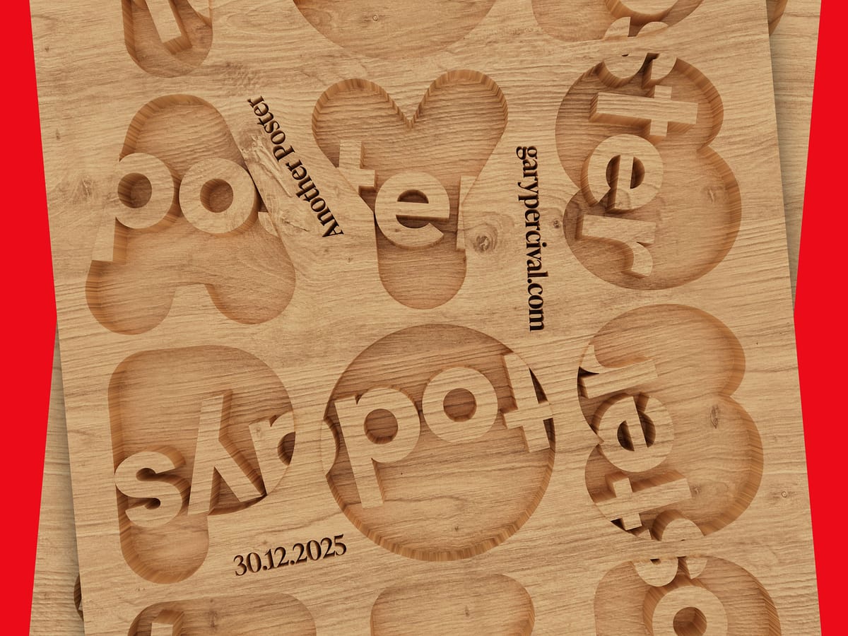 Today’s Poster ·· Routed Type in Wood + Concrete