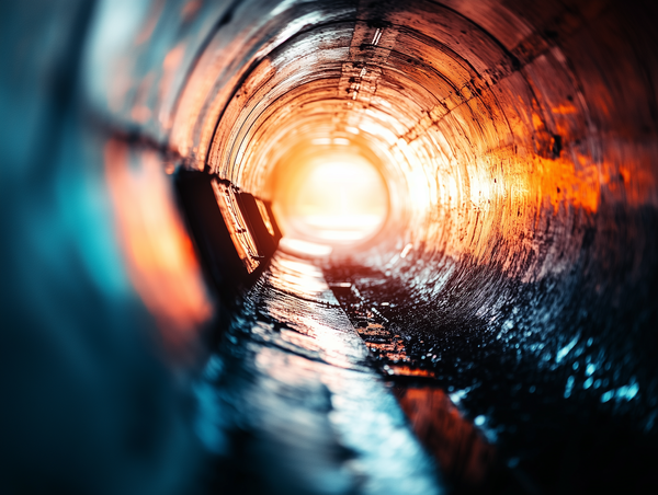 A tunnel with warm light at the end, symbolising the journey of self-discovery and embracing change.